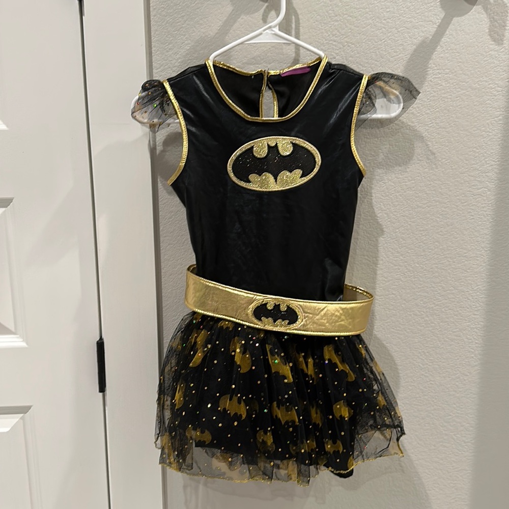 EUC Girls Size 5 6 7 Batman Batgirl Dress Halloween Costume Dress Up Superhero